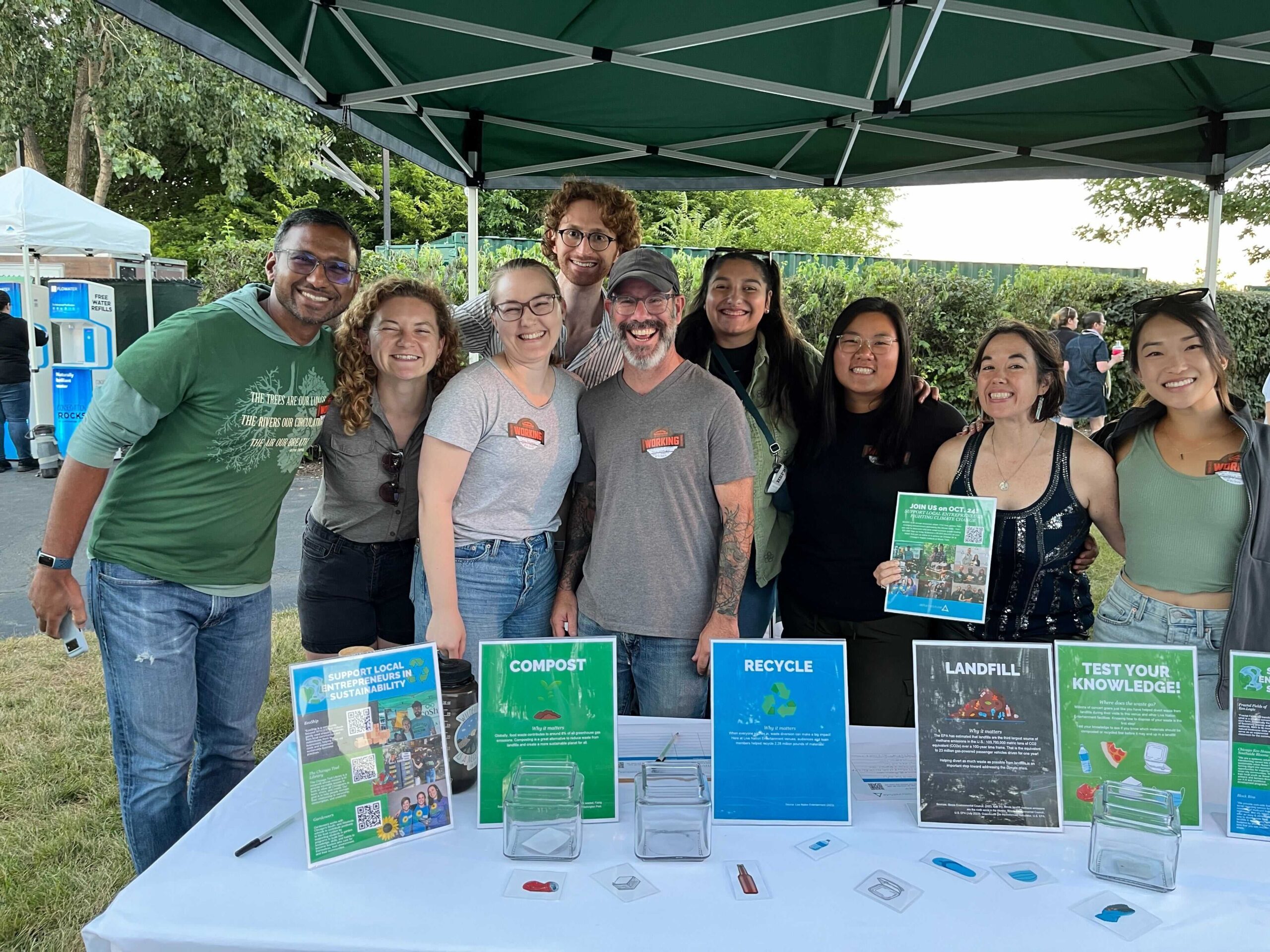 Delta Emerging Leaders promote composting and recycling at Live Nation Entertainment concert, August 2023