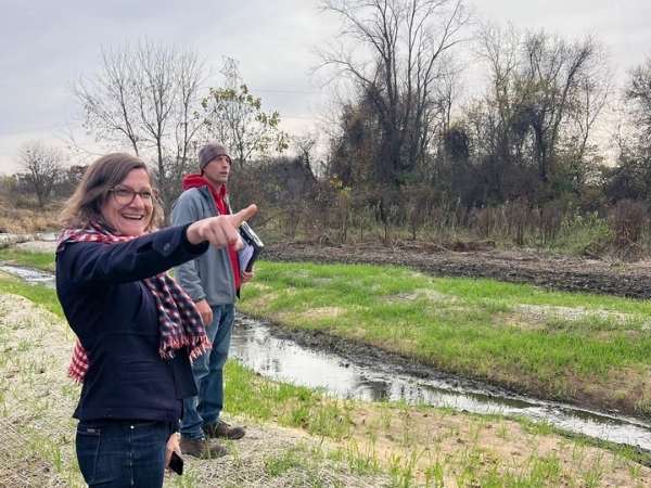 Duck Creek Tributary site visit in Hobart, Indiana