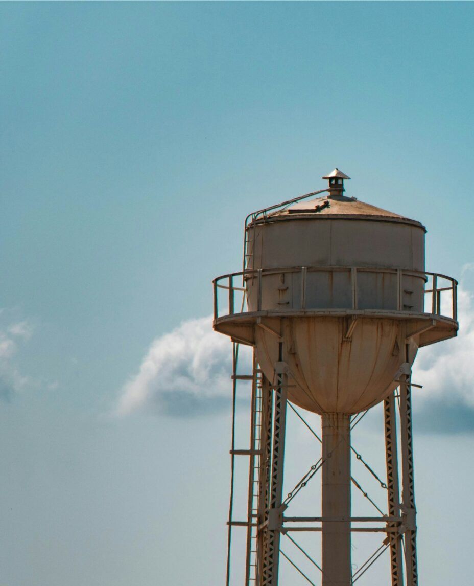 decorative picture of water tower. photo by amir mohammad.