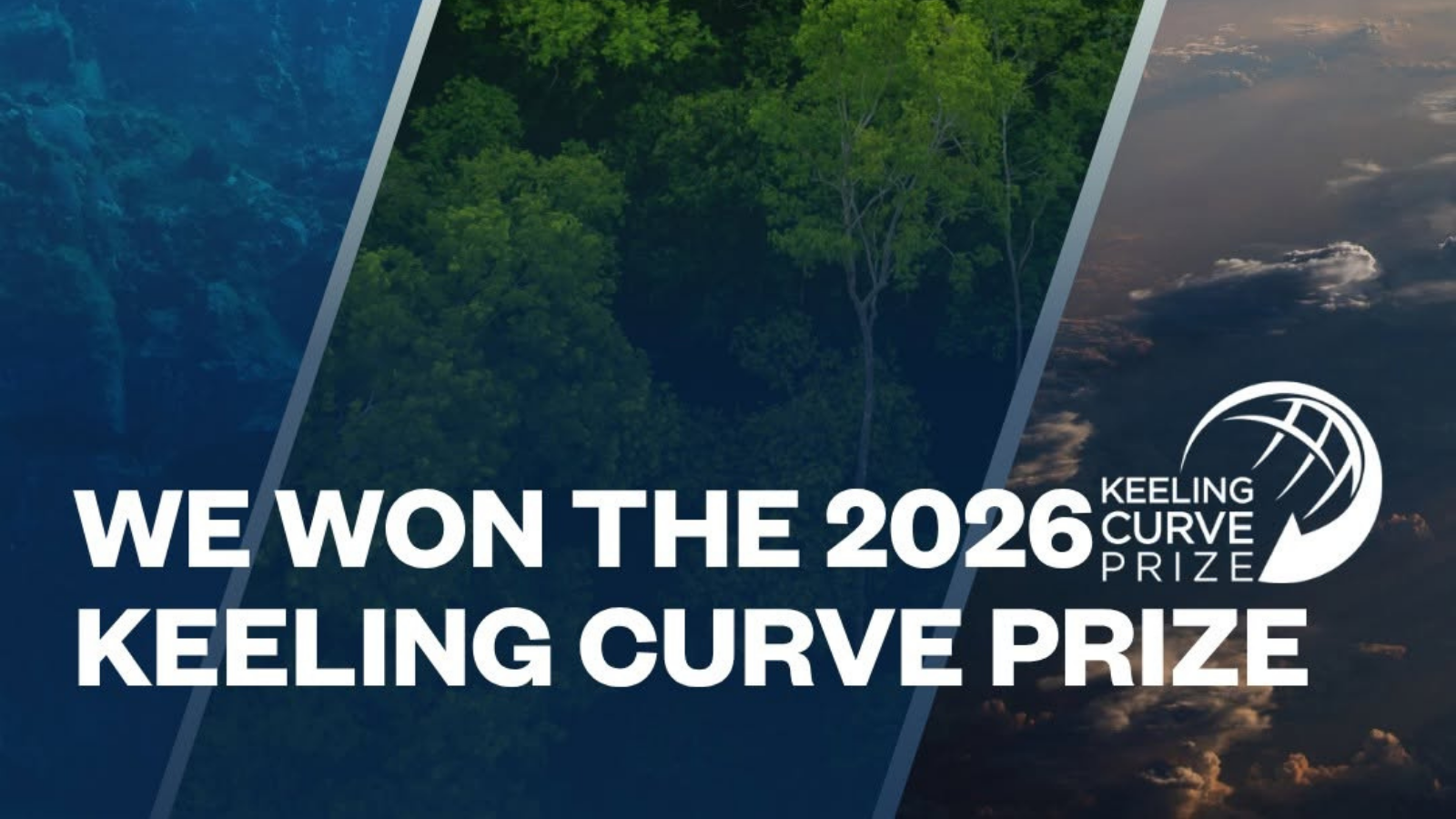 Text reads "We won the Keeling Curve Prize"