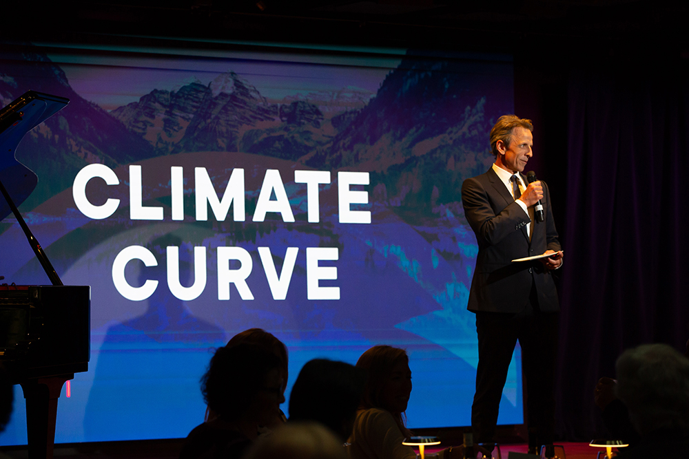 Seth Meyers presents at Climate Curve's Keeling Curve Prize ceremony in 2026