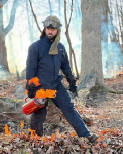 Picture of Mike Polito applying prescriptive burns